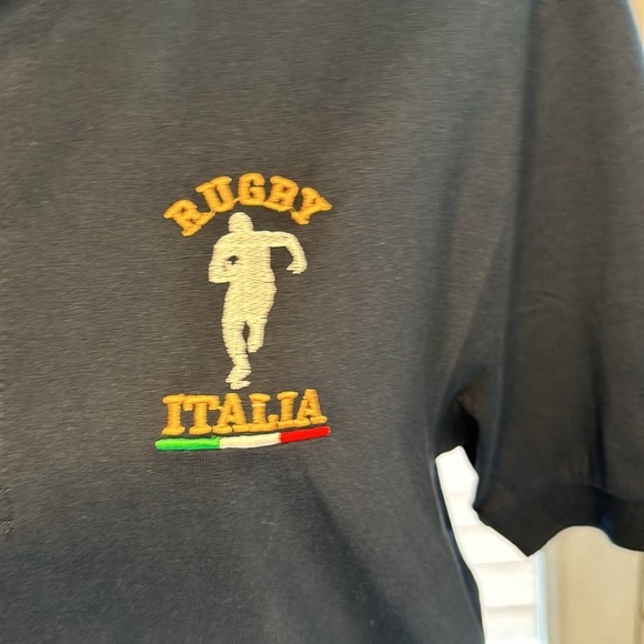 Pauper Rugby Navy Italia polo shirt medium men’s polo shirt NWT - Picture 2 of 9